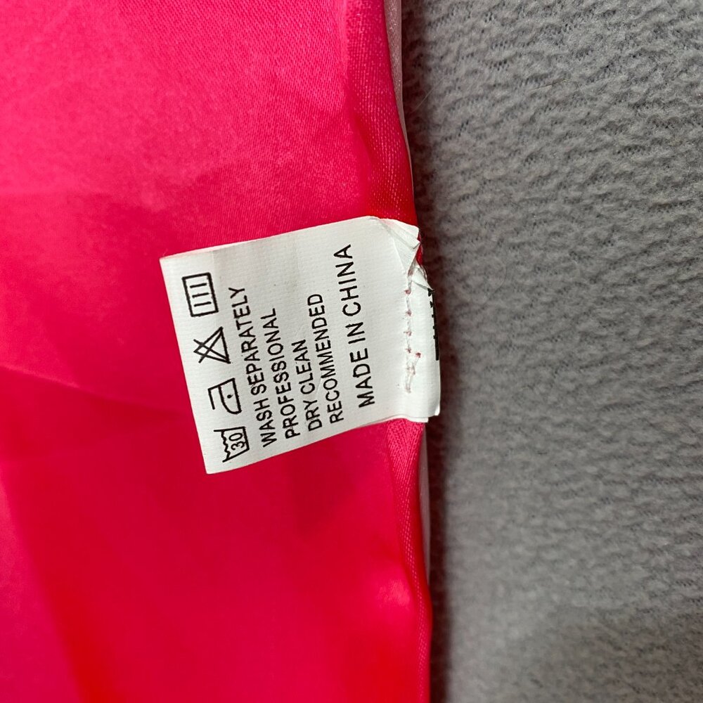 Hot Pink Satin Costume Cape / Cover Up | Reversible Light Pink Lining | One Size - Picture 3 of 5